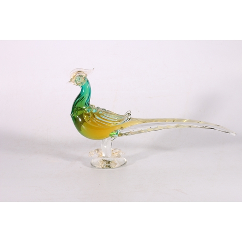 23 - Art glass bird.