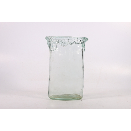 24 - Contemporary glass vase with slightly flared rim, 25cm.