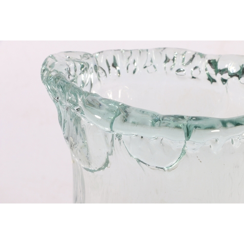 24 - Contemporary glass vase with slightly flared rim, 25cm.