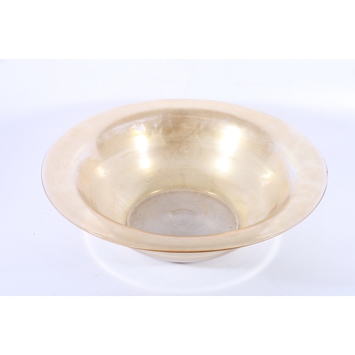 125 - Amber glass centrepiece bowl.