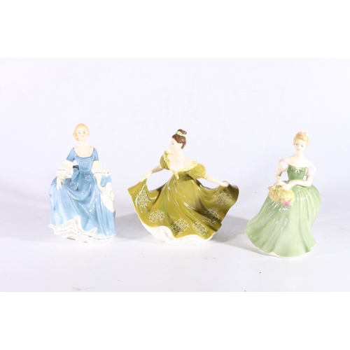 13 - Royal Doulton figures to include HN2345 Clarissa, HN2329 Lynne and HN2335 Hilary.