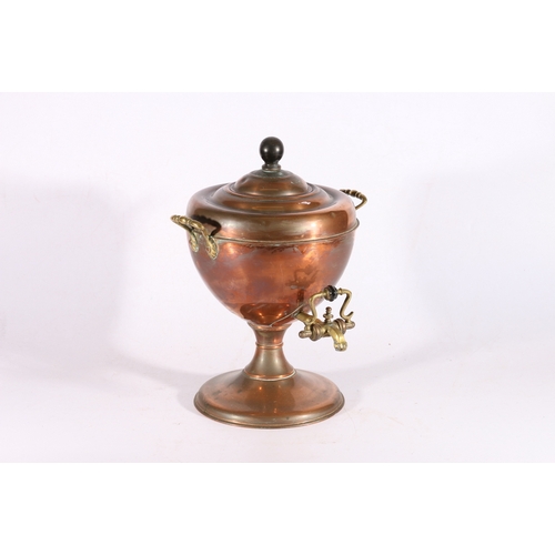 137 - Antique copper tea urn.