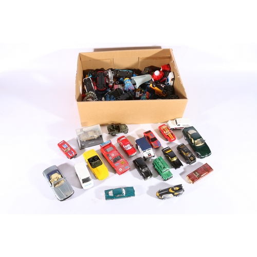 146 - Box of playworn toy cars.