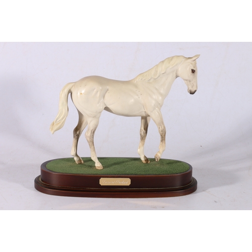 19 - Royal Doulton horse figure of Desert Orchid, raised on plinth base.