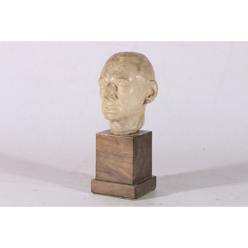 20 - Bust of a gentleman raised on plinth base.