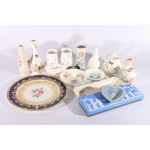 61 - Collection of ceramics including Wedgwood, Aynsley, Belleek and others.