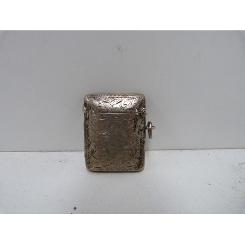 36 - Silver vesta case.