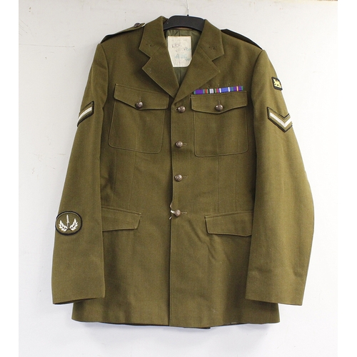 95 - British Army dress uniform jacket having Bernard Uniforms Ltd label