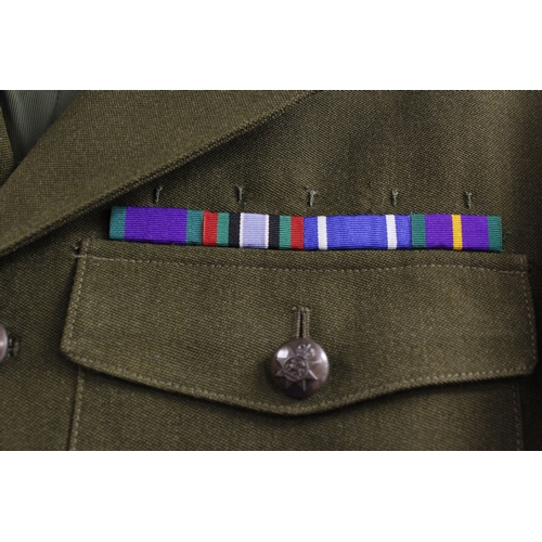 95 - British Army dress uniform jacket having Bernard Uniforms Ltd label