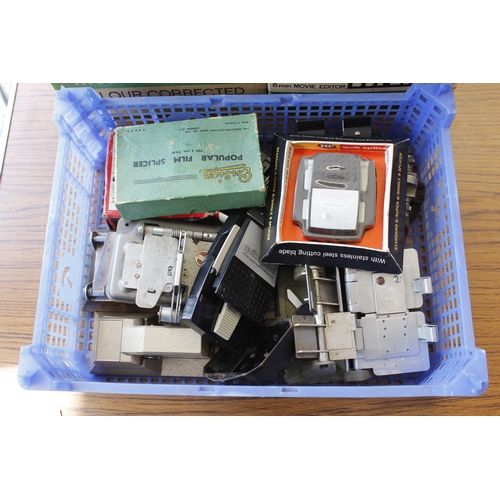 73 - Two 8mm film editors and a box of film splicers (3)