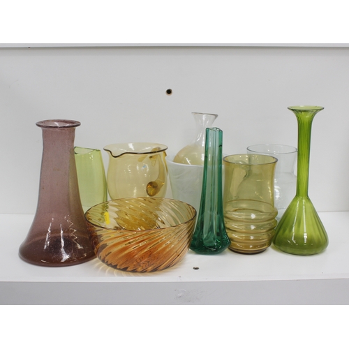 83 - Quantity of mid century Art Glass. 