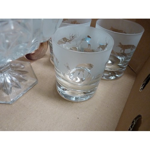 78 - Box of miscellaneous glassware.