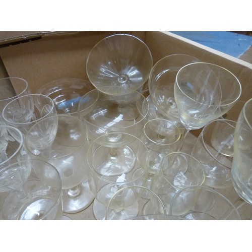 82 - Large box of glassware.