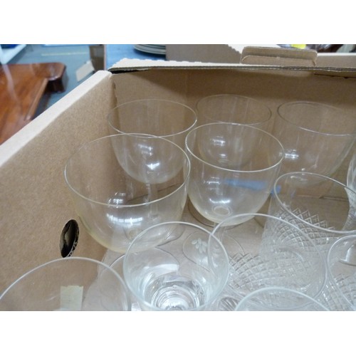 82 - Large box of glassware.