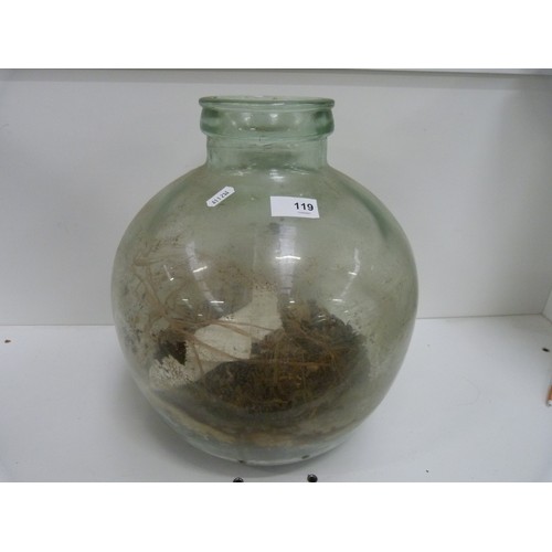 119 - Small glass carboy.