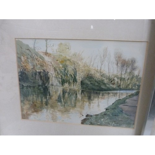 150 - Victor Farris'Peebleshire Hiils'Watercolour.and another by the same hand, Riverscape. (2).... 