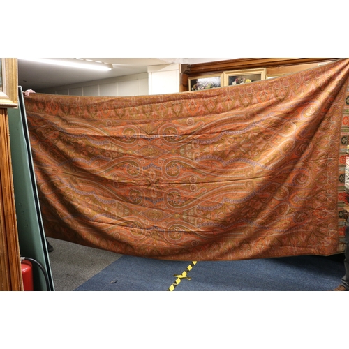 324 - Mid 19th century Paisley pattern shawl, 344cm x 160cm