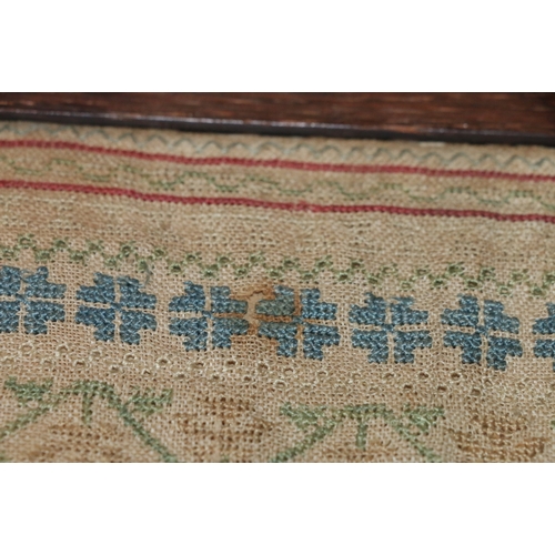 322 - 18th century needlework alphabet sampler by Hannah Kelsall of Warrington (1714-1758) dated 1722 (age... 