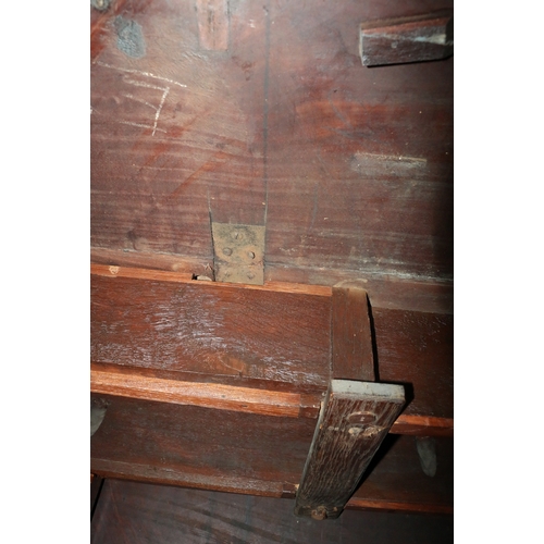 430 - 19th Century Irish mahogany wake coffin table with double gate leg action, 179cm long.