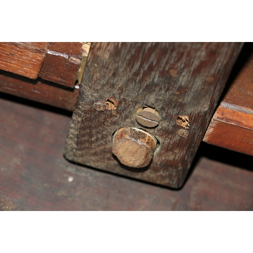 430 - 19th Century Irish mahogany wake coffin table with double gate leg action, 179cm long.