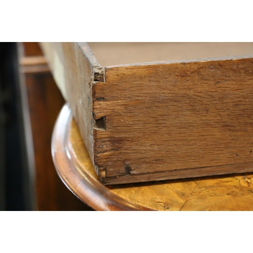 481 - Georgian walnut bureau having fall front with fitted interior above two over two drawers raided on b... 