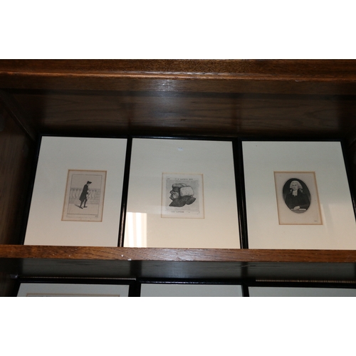 226 - JOHN KAY (1742-1826), twenty framed etchings in black frames, frame size, 30cm x 24cm, including 175... 