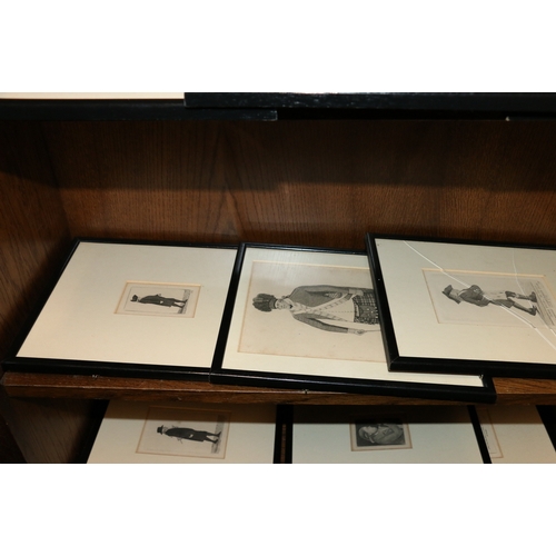 226 - JOHN KAY (1742-1826), twenty framed etchings in black frames, frame size, 30cm x 24cm, including 175... 