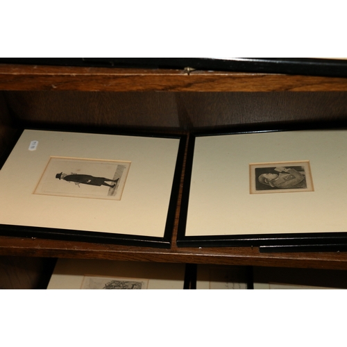 226 - JOHN KAY (1742-1826), twenty framed etchings in black frames, frame size, 30cm x 24cm, including 175... 