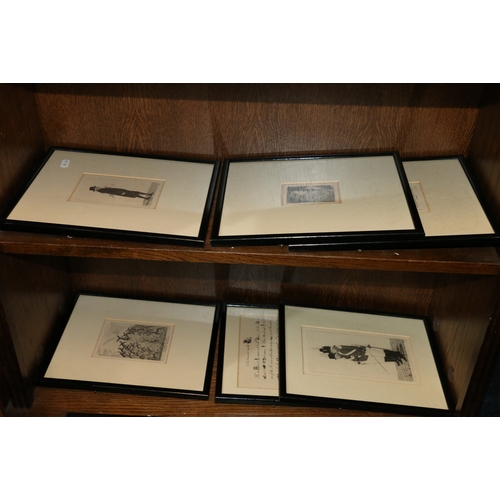 226 - JOHN KAY (1742-1826), twenty framed etchings in black frames, frame size, 30cm x 24cm, including 175... 