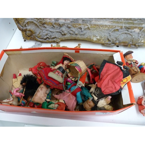 162 - Small box of miscellaneous continental dolls.