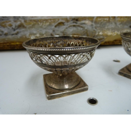 166 - Pair of Asprey of London bon bon pierced dishes.