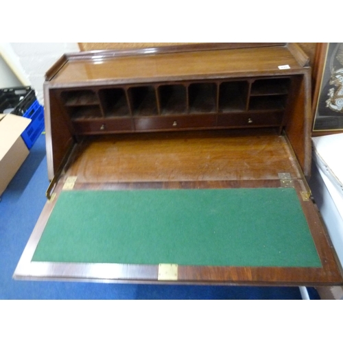 420 - Mahogany four drawer writing bureau.