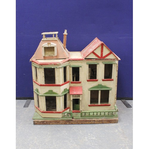 421 - Vintage child's wooden dolls house (a/f)