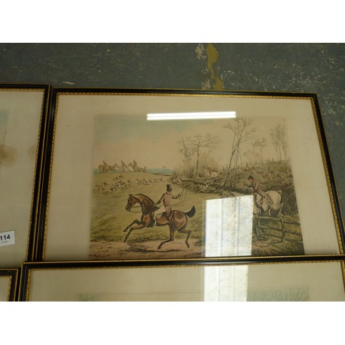 423 - Four vintage hunting prints by R E Reeves.