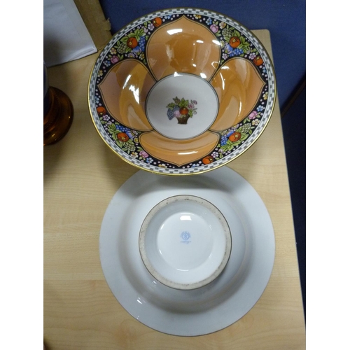 1 - Pair of Noritake bowls, lustre ware jug and two other bowls.