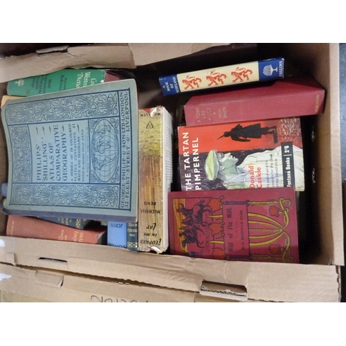 115 - Three boxes of assorted vintage books.