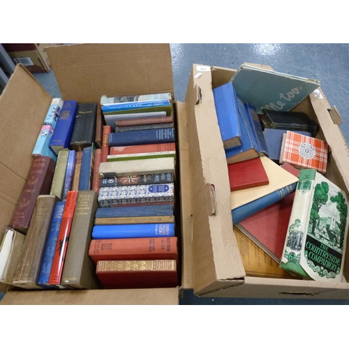 129 - Two cartons of assorted vintage books.