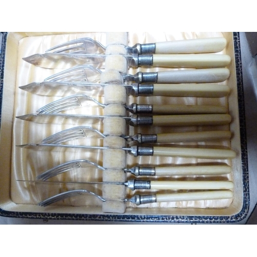 133 - Carton of assorted flatware including teaspoons, knives etc.