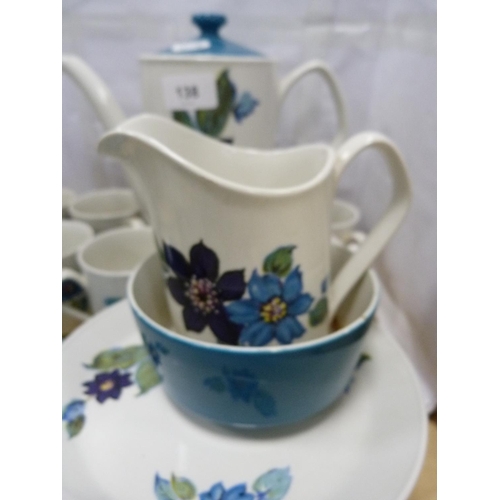 138 - Vintage floral decorated part tea set.