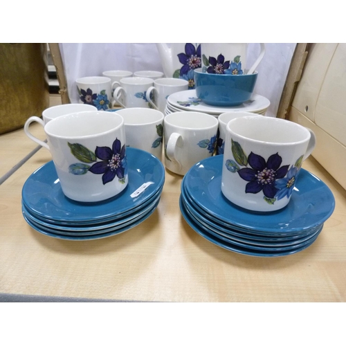 138 - Vintage floral decorated part tea set.