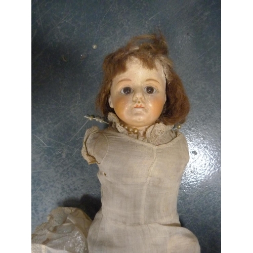 157 - Carton of assorted vintage dolls.