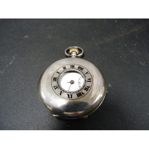 197 - Birmingham silver Waltham pocket watch and another Birmingham silver pocket watch, 925 half hunter p... 