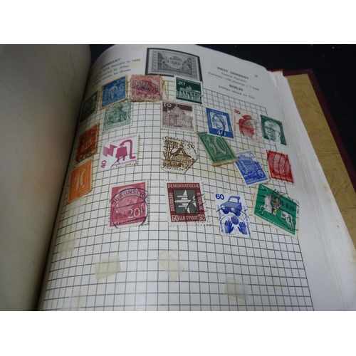 202 - Herald stamp album and a Stanley Gibbons Swiftsure stamp album and another, together with various st... 