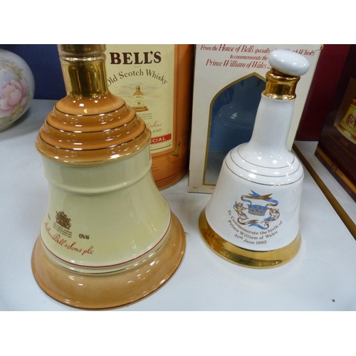 21 - Bottle of Bell's 12 year old whisky, two other Bell's whiskies in Wade Bottle and another, seal dama... 