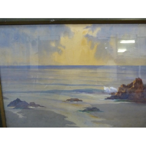 237 - E. HODGSON, coastal scene.