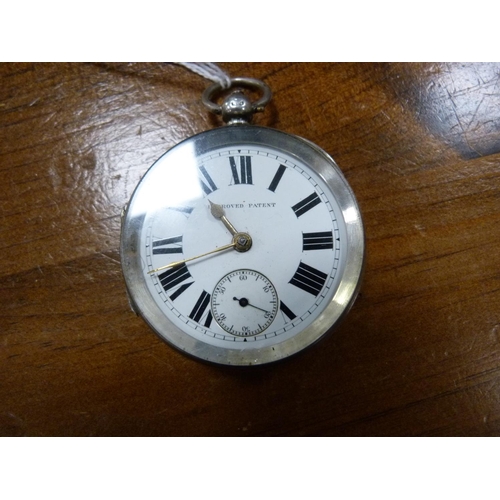 255 - Birmingham silver cased pocket watch, Improved Patent, another, JAS Ritchie & Son, Edinburgh, We... 