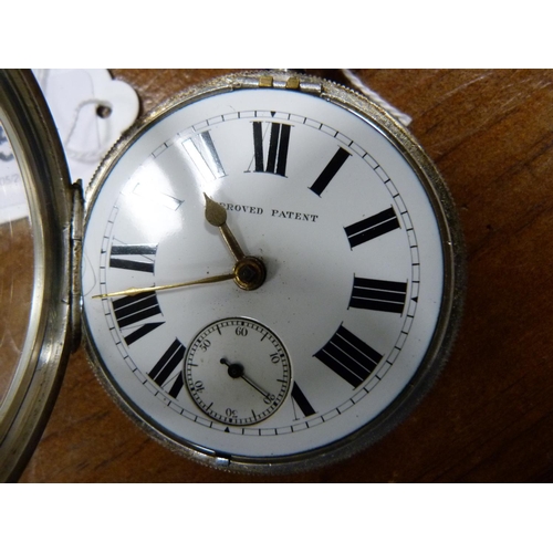 255 - Birmingham silver cased pocket watch, Improved Patent, another, JAS Ritchie & Son, Edinburgh, We... 