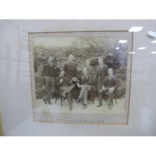 27 - Print depicting a 19th century minister, another framed photograph of Arthur W Peel, Speaker, August... 