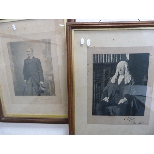 27 - Print depicting a 19th century minister, another framed photograph of Arthur W Peel, Speaker, August... 