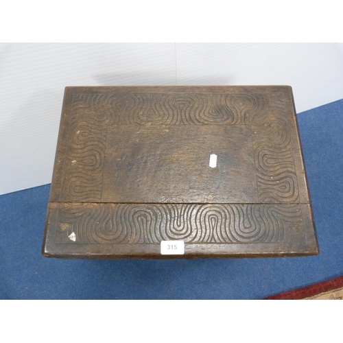 315 - Carved rectangular occasional table.